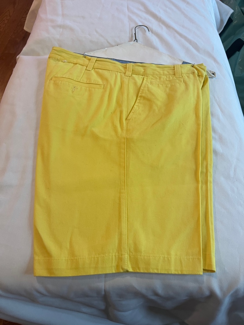 Men's Yellow Cotton Shorts